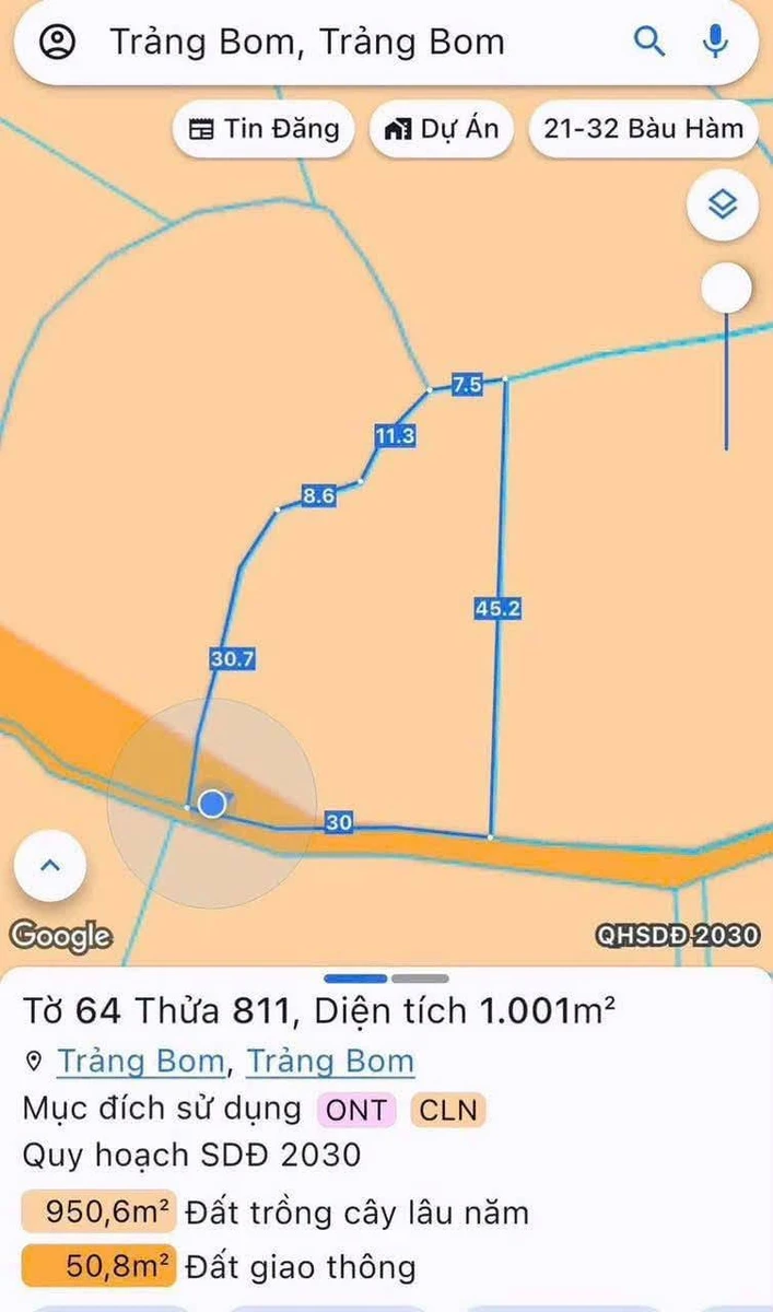 Bán đất vườn 1.001m² Sông Trầu Trảng Bom Đồng Nai - Ảnh thu nhỏ 4