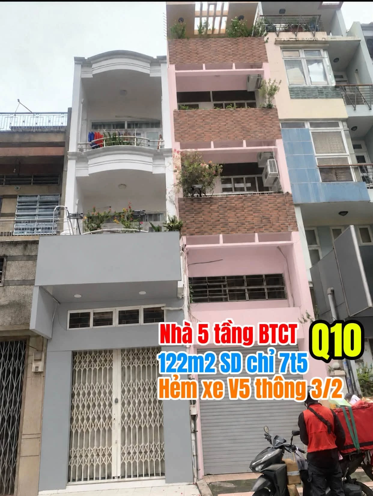Bán nhà phố 5 tầng 122m² Q10 đường Nguyễn Tiểu La 7.5 tỷ - Ảnh 1