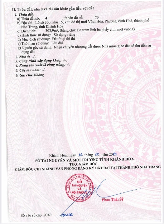 Bán đất bến du thuyền Nha Trang 303,9m2 - Giá 42,5 tr/m2. Đường Xuân Thuỷ, Vĩnh Hoà. Giá siêu rẻ - Ảnh thu nhỏ 5