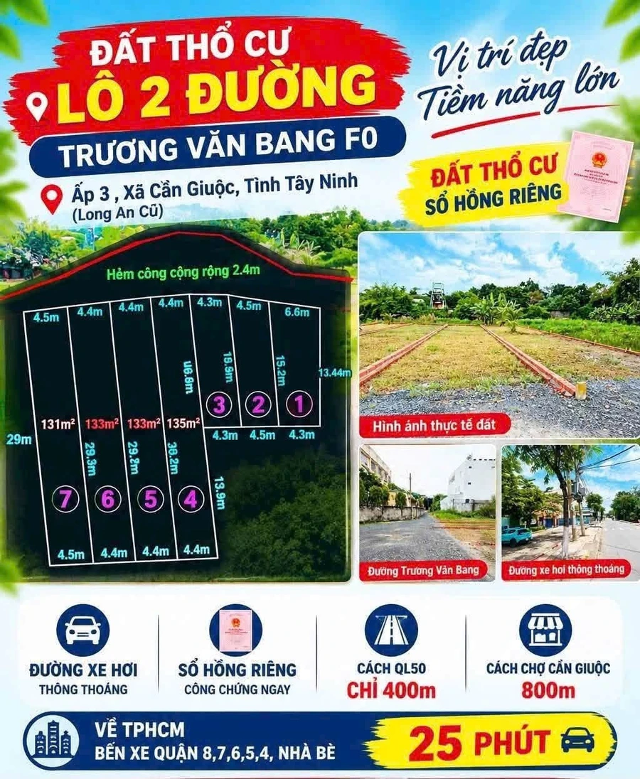Bán đất Cần Giờ 131 m² giá 1 tỷ 550 triệu - Ảnh thu nhỏ 2