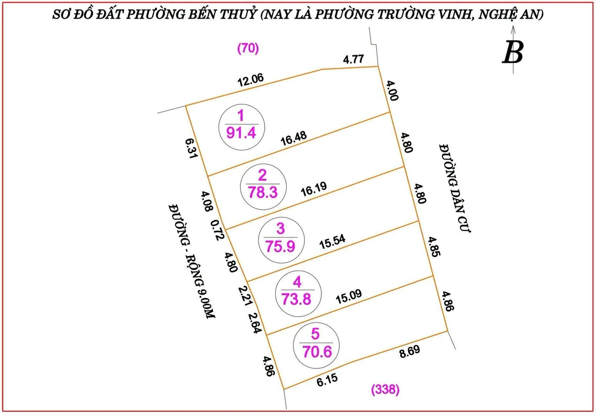 Bán lô đất 91,4m² Bến Thủy, Nguyễn Du, 3,6 tỷ - Ảnh thu nhỏ 2