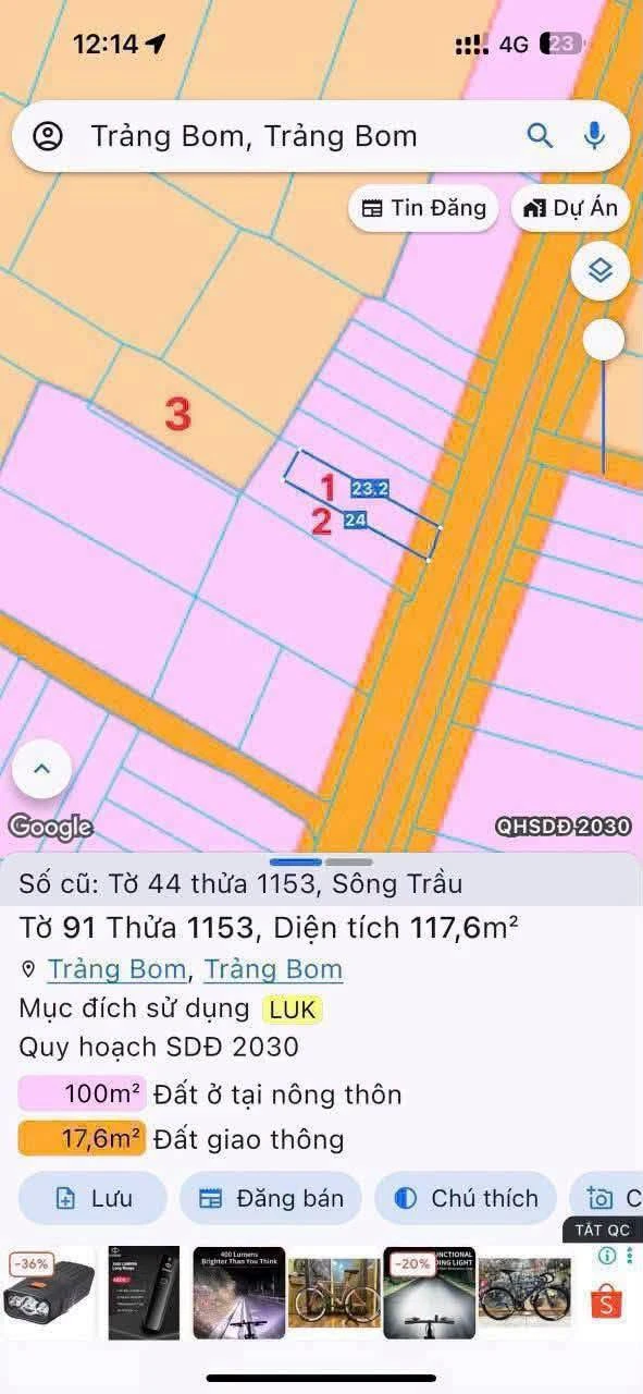 Bán đất 540m² mặt đường Bình Dương gần KCN Bàu Xéo - Ảnh 1