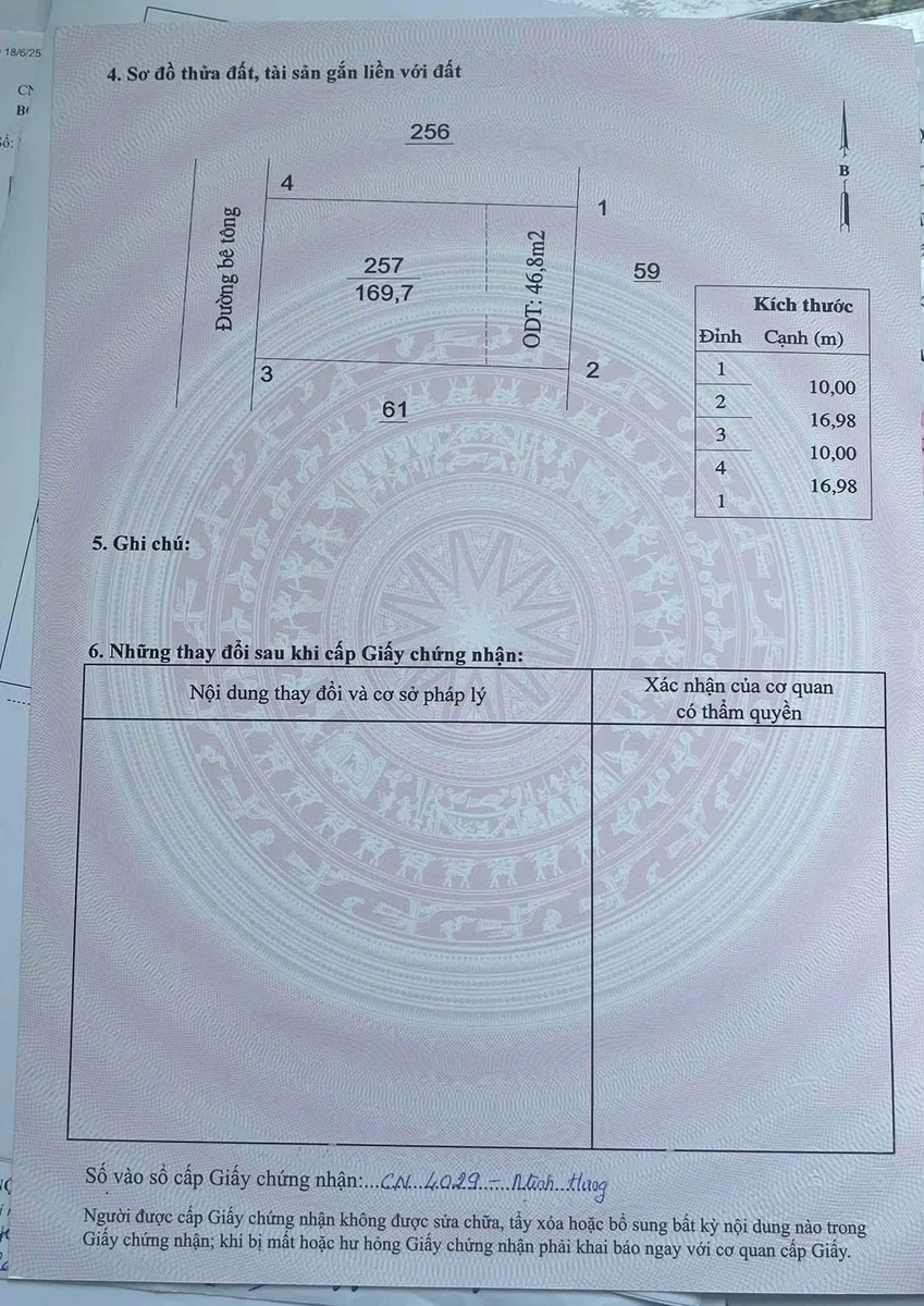 Bán đất 170m2 (10x17) nhánh đường Cao Bá Quát, phường Minh Hưng, Đồng Nai, giá 590 triệu - Ảnh thu nhỏ 3
