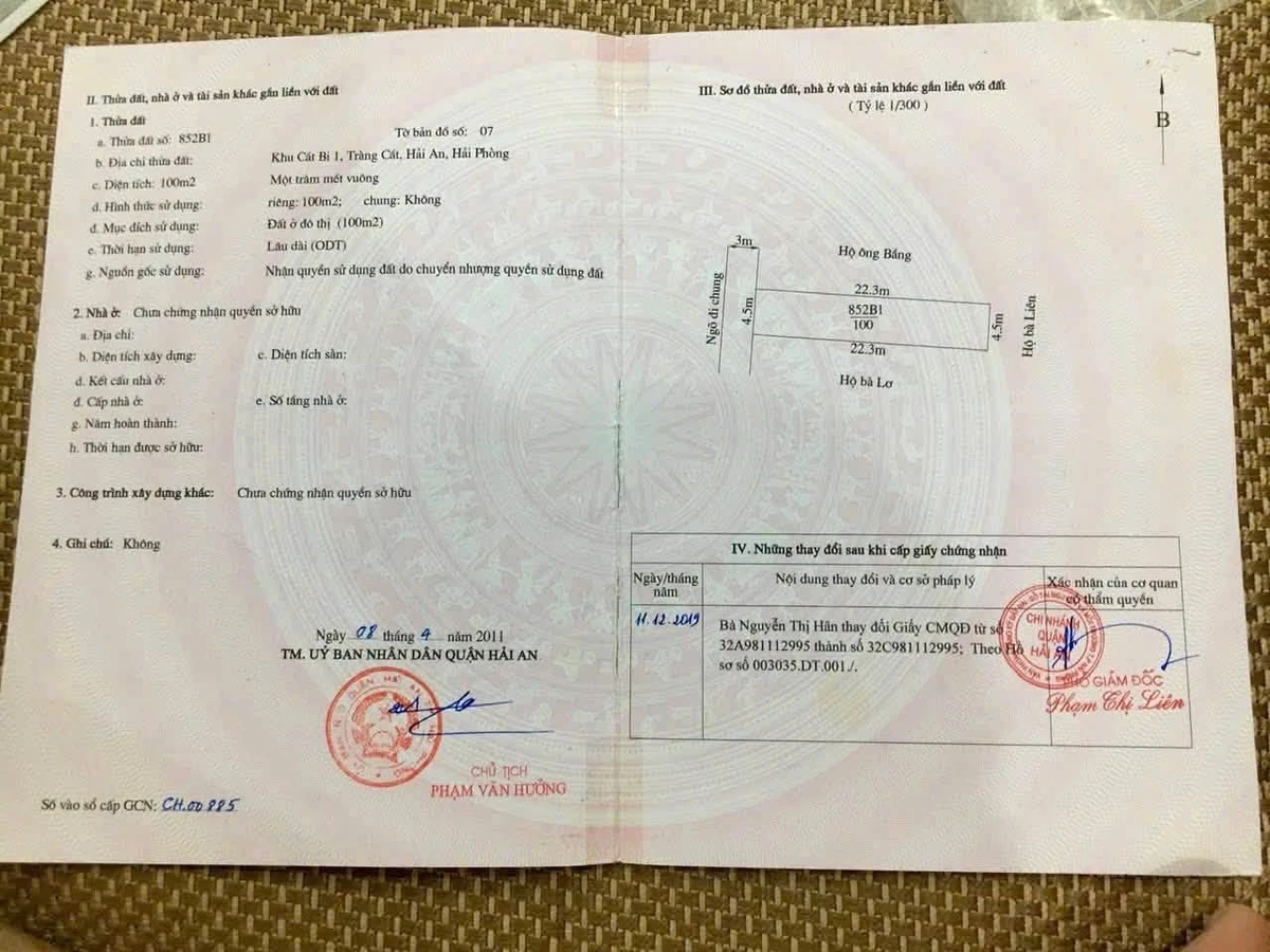 Bán lô đất 100m2 Thành Tô Tràng Cát Hải An - Ảnh 1