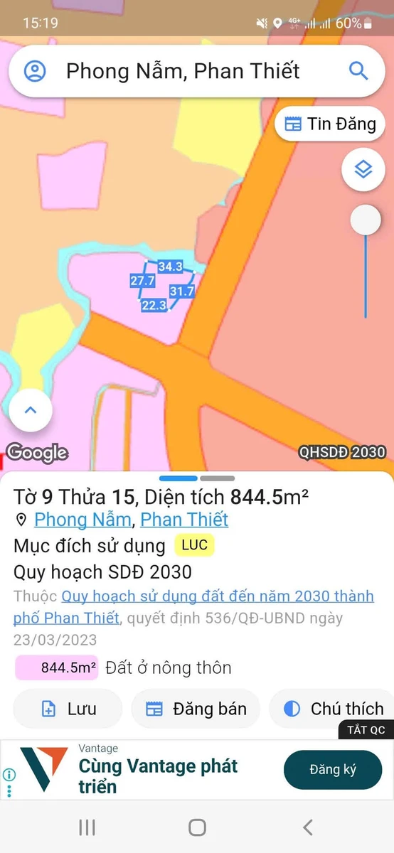 Bán đất 800m² Phong Nẫm Phan Thiết 1.5 tỷ - Ảnh thu nhỏ 4