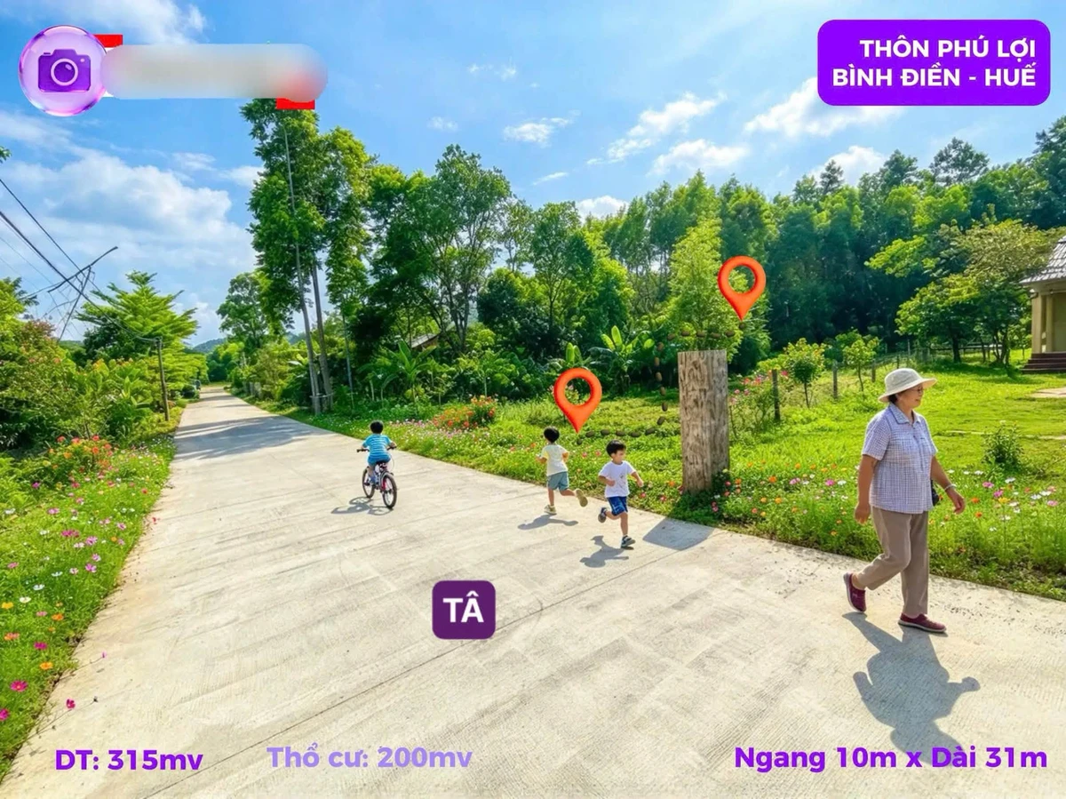 Bán đất 315m² mặt tiền 10m Phố Núi Bình Điền Huế - Ảnh thu nhỏ 3