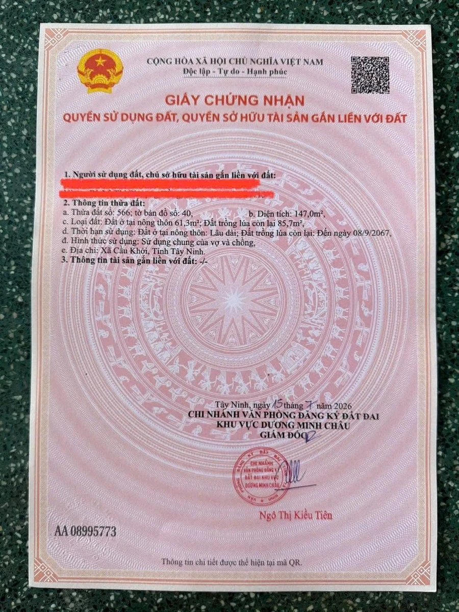 Bán đất 5x30m giá 189 triệu tại xã Cầu Khởi, Tây Ninh - Ảnh thu nhỏ 2