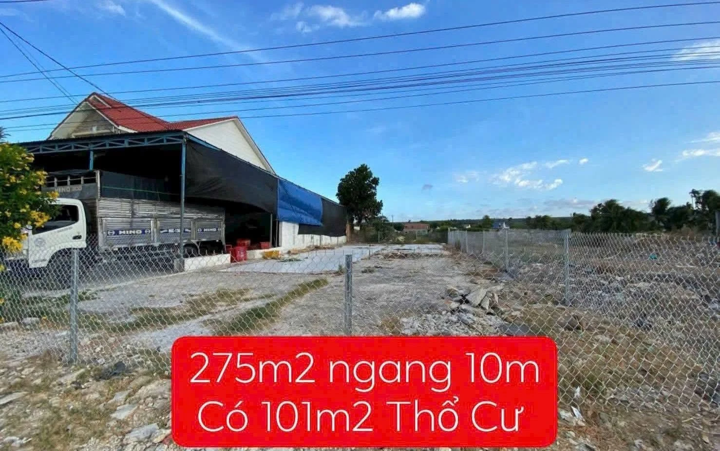 Bán lô đất mặt tiền QL1A Hàm Kiệm 275m2, 3 tỷ 400 triệu - Ảnh 1