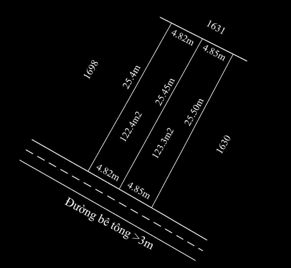 Bán 2 nền đất Phước Lợi Bến Lức 122-123m2 - Ảnh thu nhỏ 3