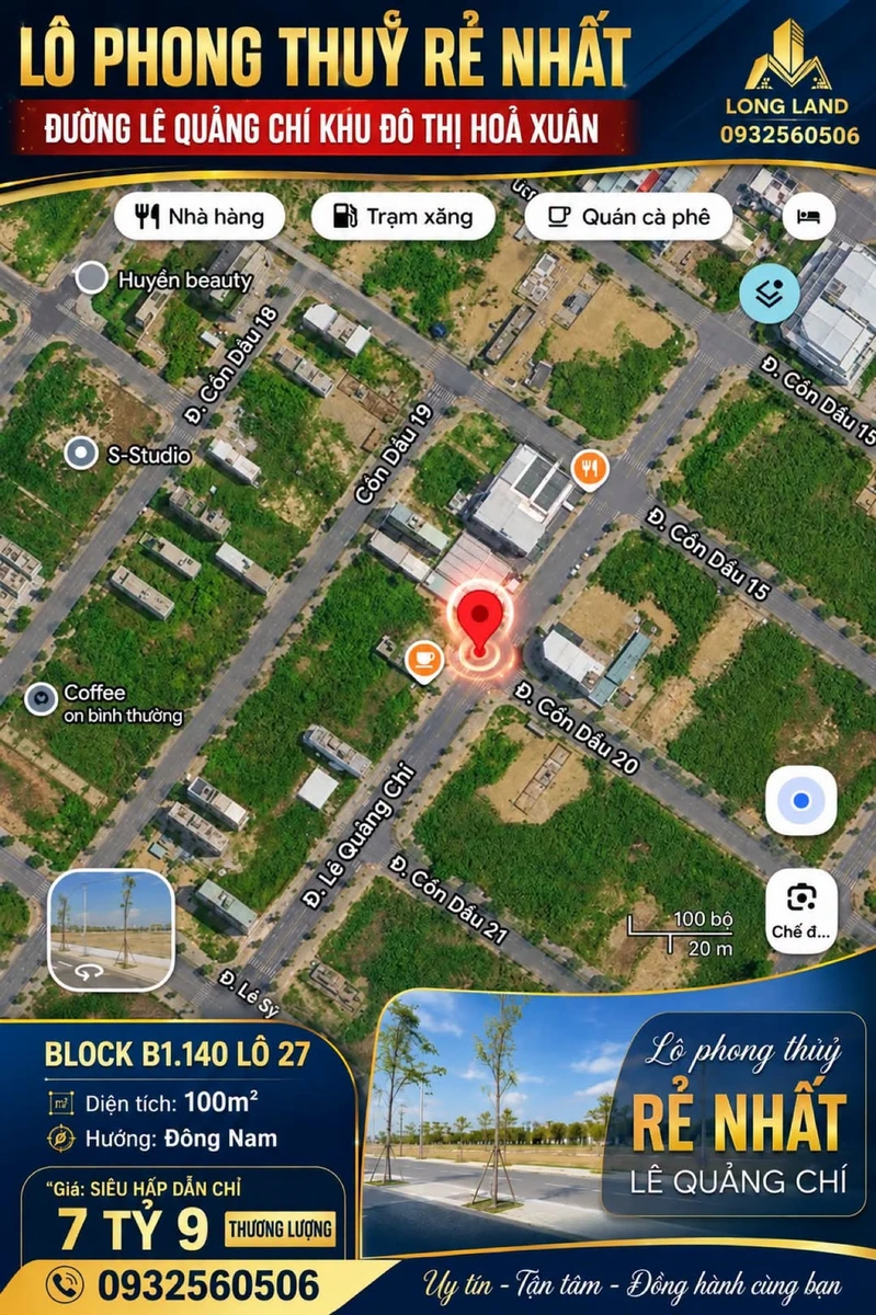 Bán lô đất 100m² Lê Quảng Chí, Hòa Xuân, Đà Nẵng - Ảnh 1