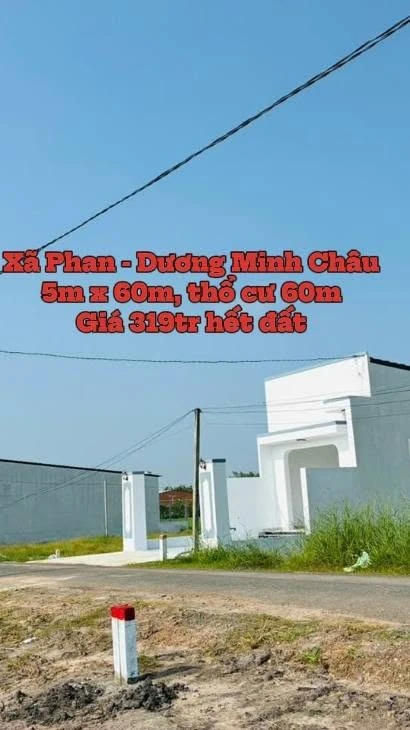 Bán đất nền 300 m² Xã Phan Dương, Tây Ninh 319 triệu - Ảnh 1