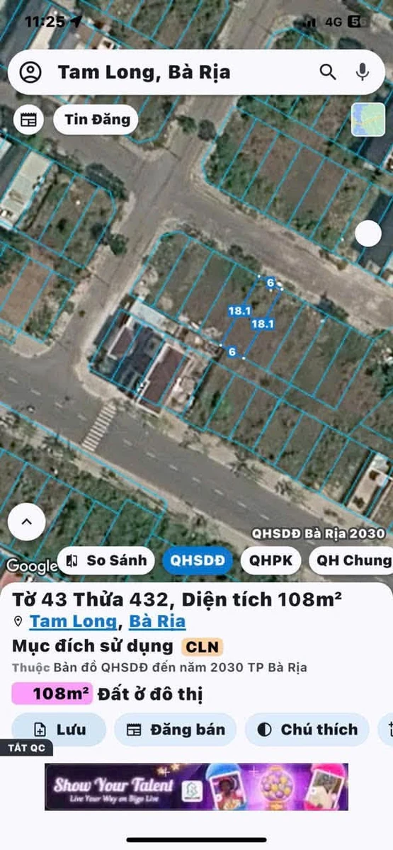 Bán đất Gò Cát Bà Rịa 108m² giá 2.299 tỷ - Ảnh thu nhỏ 3