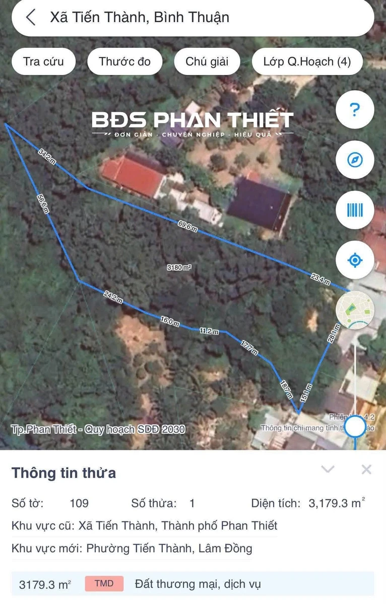 Bán đất biển Tiến Thành Phan Thiết 4.265m² mặt tiền 12m - Ảnh thu nhỏ 2