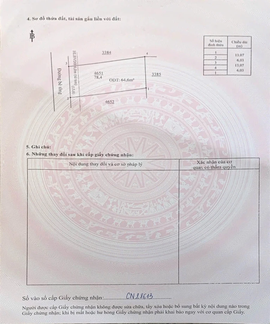 Bán đất 78m² 290 triệu gần KCN Minh Hưng Hàn Quốc - Ảnh thu nhỏ 3