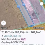 Bán đất thổ mặt tiền Tỉnh Lộ 833B Tân Trụ 200m² - 1 tỷ 499 triệu - Ảnh thu nhỏ 3