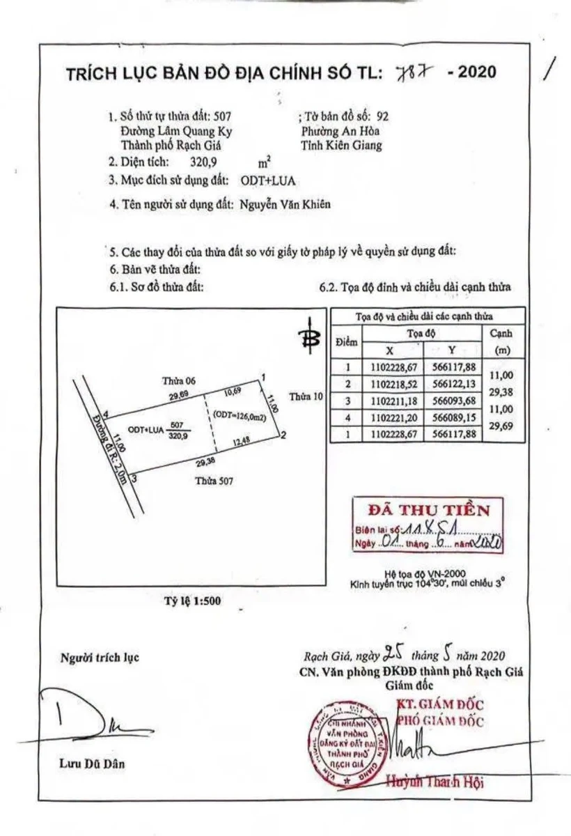 Bán đất hẻm xe hơi 319m² An Hòa, Rạch Giá, giá 2.4 tỷ - Ảnh thu nhỏ 3