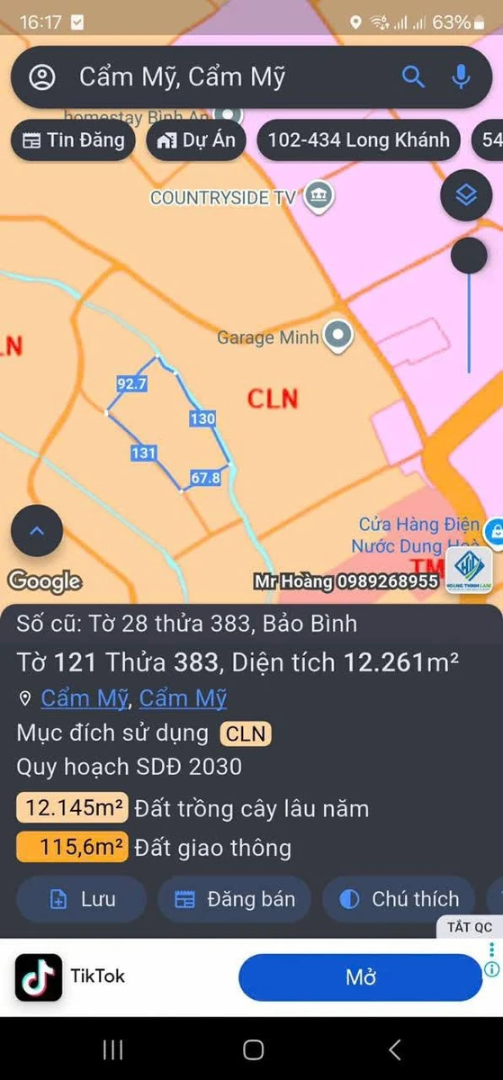Bán đất trồng cây lâu năm 12.000 m² Cẩm Mỹ Đồng Nai - Ảnh 1
