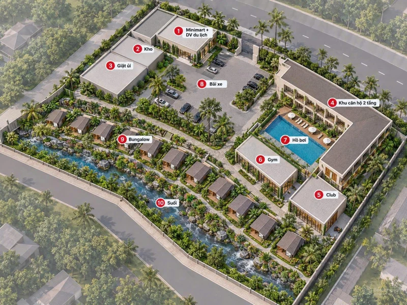 Bán 2618m2 khu phố tây Ông Lang, mặt tiền khủng 60m. Làm Resort quá đẹp. Giá giảm shock chỉ 9.9 tỷ