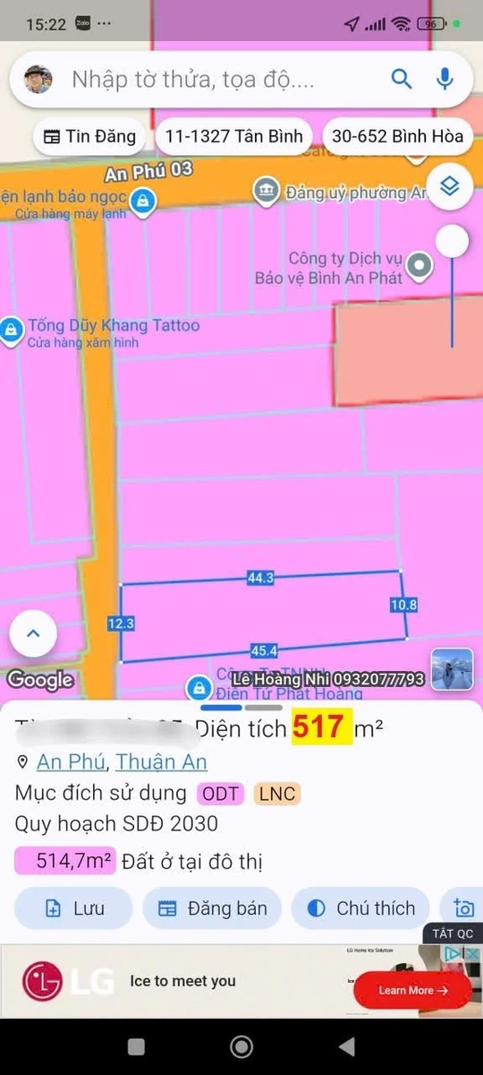 Bán đất 517m² Dòng tiền An Phú, Thuận An 9,4 tỷ - Ảnh thu nhỏ 3