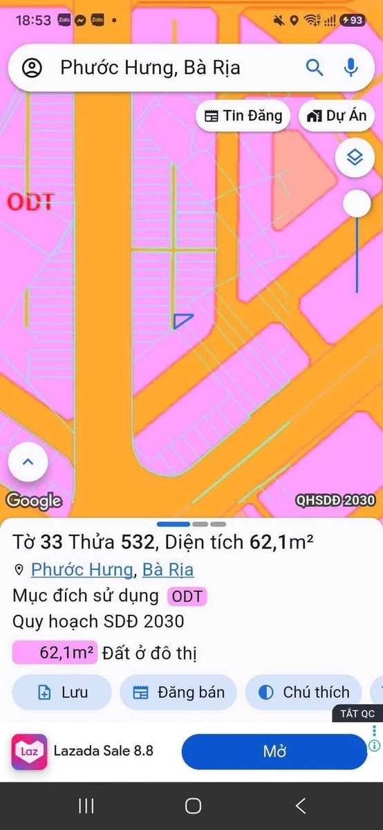 Bán đất 62m² trung tâm TP Bà Rịa 790 triệu - Ảnh thu nhỏ 2