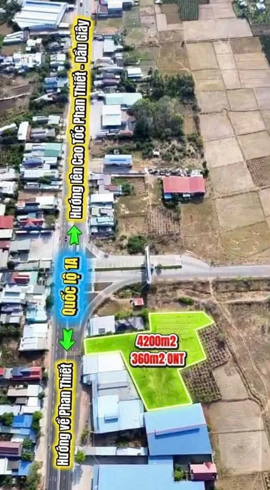Bán đất nền 4198m² mặt tiền Quốc lộ 1A Hàm Kiệm 6,3 tỷ - Ảnh thu nhỏ 2