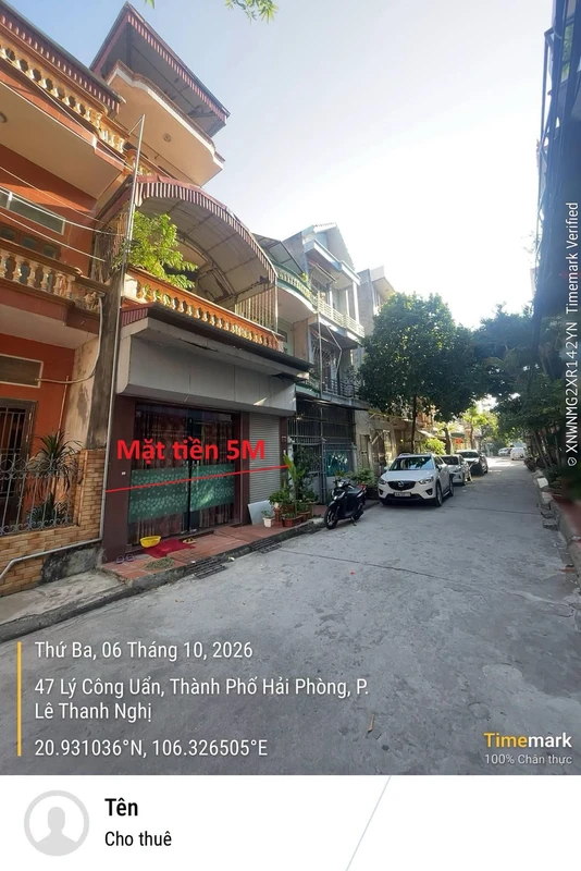 Bán nhà 3 tầng 78m2 mặt tiền 5m Lý Công Uẩn Hải Dương