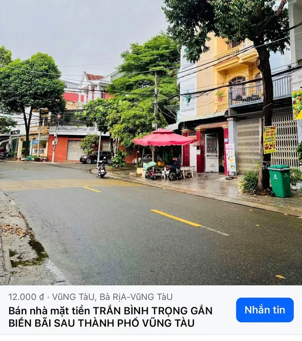 Bán nhà mặt tiền 610m² Trần Bình Trọng, Vũng Tàu, 12 tỷ