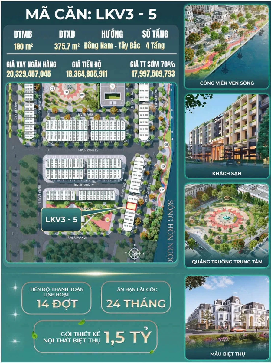 Bán biệt thự 216m² Hoàng Huy Green River giá 21,6 tỷ - Ảnh thu nhỏ 3