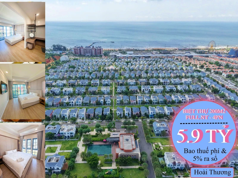 Chuyển nhượng biệt thự 200m2 4PN NOvaworld Phan Thiết 5.9 tỷ