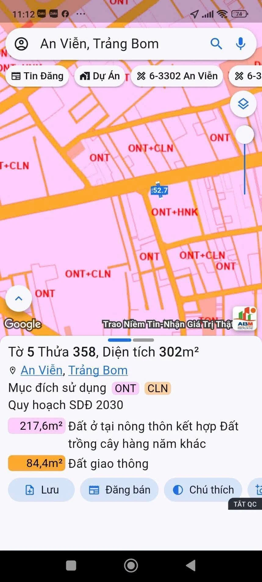 Bán đất mặt tiền Phùng Hưng 6x53m sổ riêng 3 tỷ 999 triệu - Ảnh 1