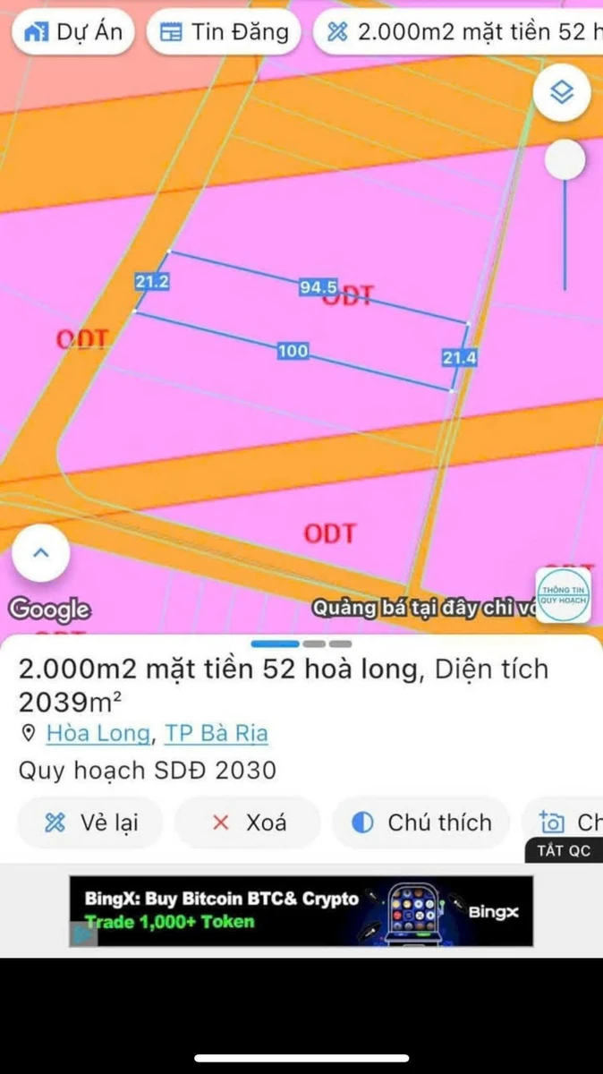 Bán đất mặt tiền 2000m2 đường 52 Hoà Long, Bà Rịa - Ảnh thu nhỏ 2