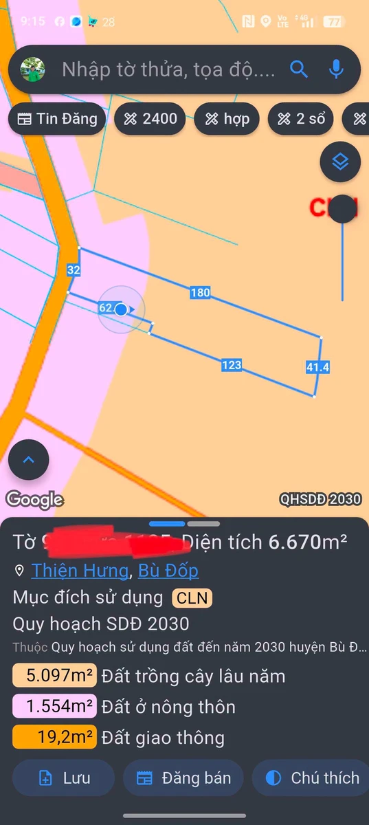 Bán đất Bình Phước 32m vú sữa cà phê 1 tỷ 550 triệu - Ảnh 1
