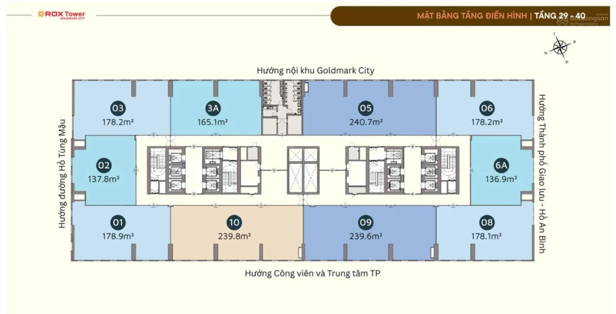 Cho thuê văn phòng hạng A 137m² ROX Tower - căn góc, đi bộ ra Metro - 30 triệu/tháng - Ảnh thu nhỏ 2