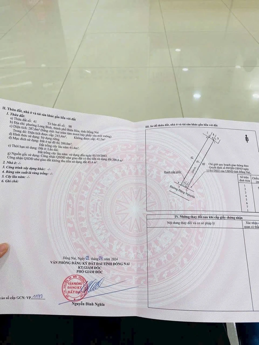 Bán 2 lô đất liền kề Long Bình, Biên Hòa, 575 m², 2 tỷ - Ảnh thu nhỏ 3