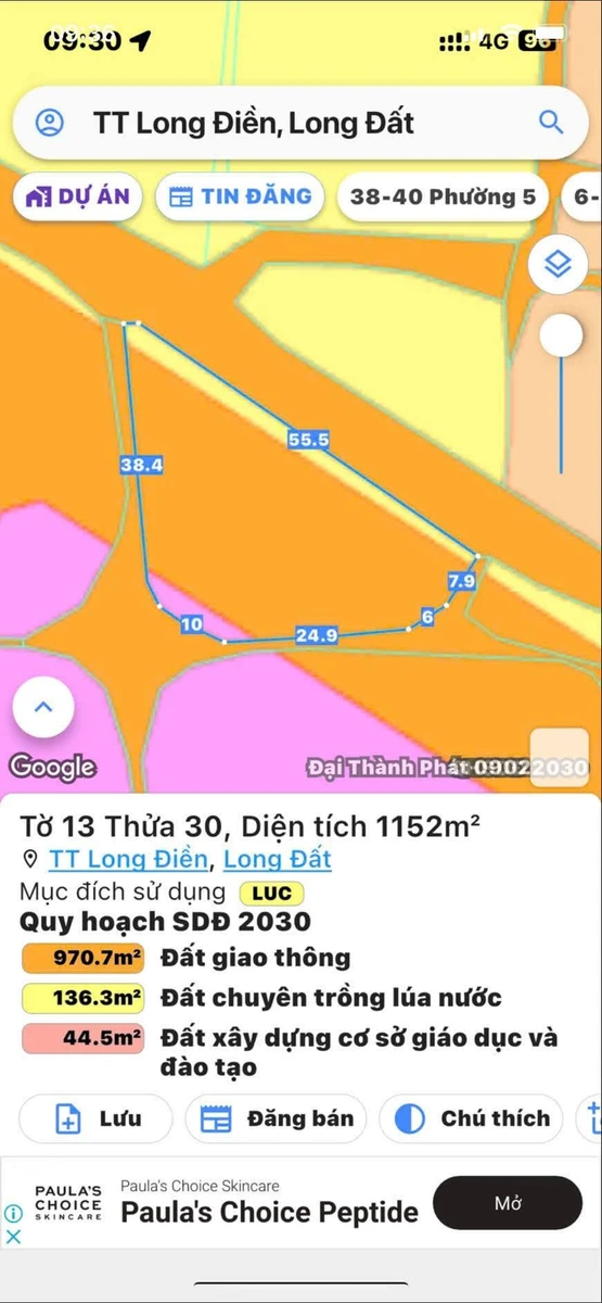 Bán đất 4600m² gần trung tâm hành chính Long Điền, giá 3 tỷ - Ảnh thu nhỏ 3