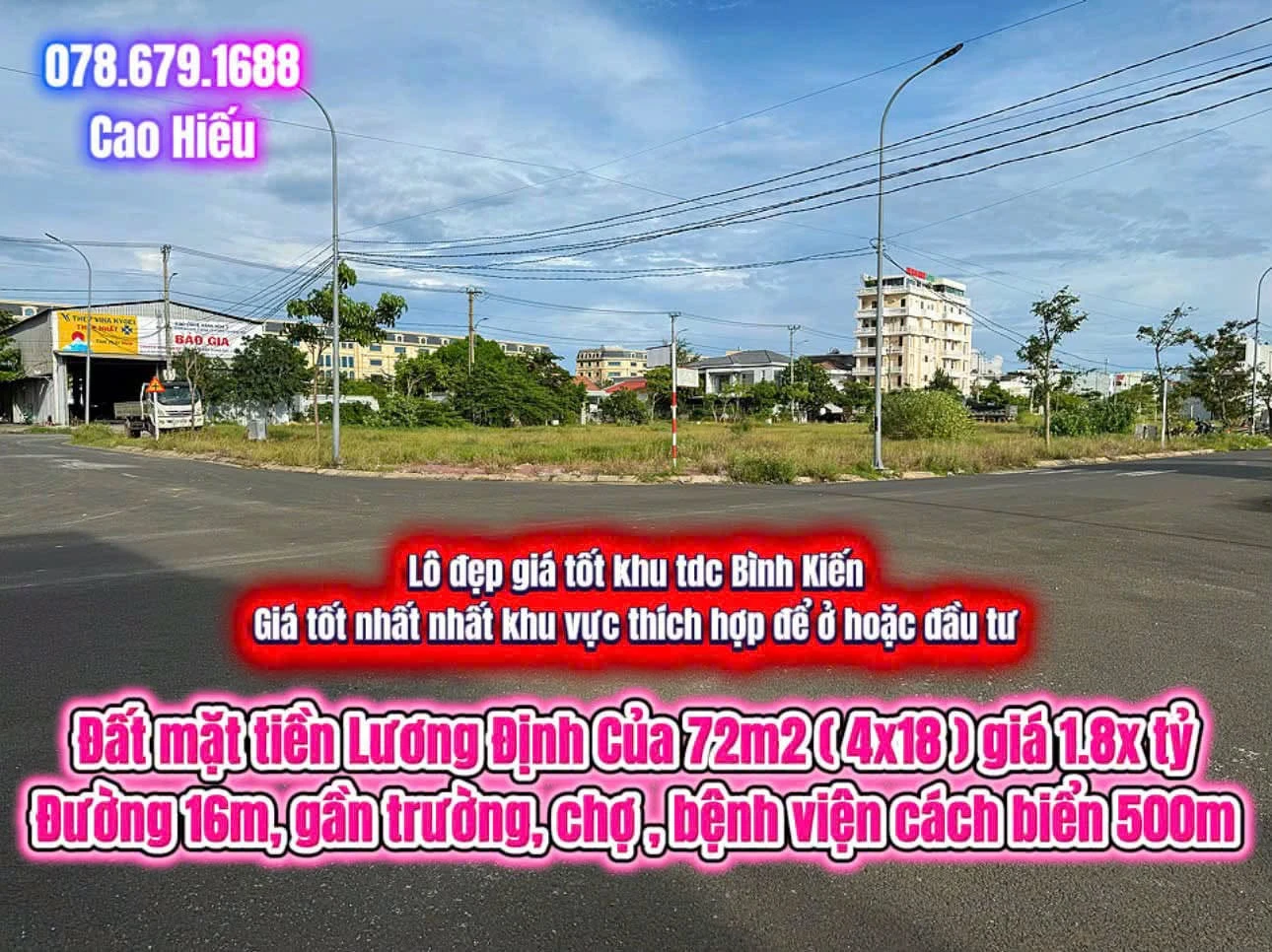 Bán đất mặt tiền Lương Định Của 72m2 giá 1.8 tỷ Phú Yên - Ảnh 1