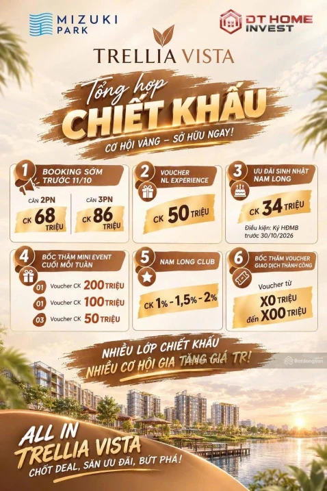 Giỏ hàng căn hộ TC1 TC2 Mizuki Park. Giá tốt nhất. Nhà mới 100%. Xem nhà thực tế. LH 0906 783 *** - Ảnh thu nhỏ 4
