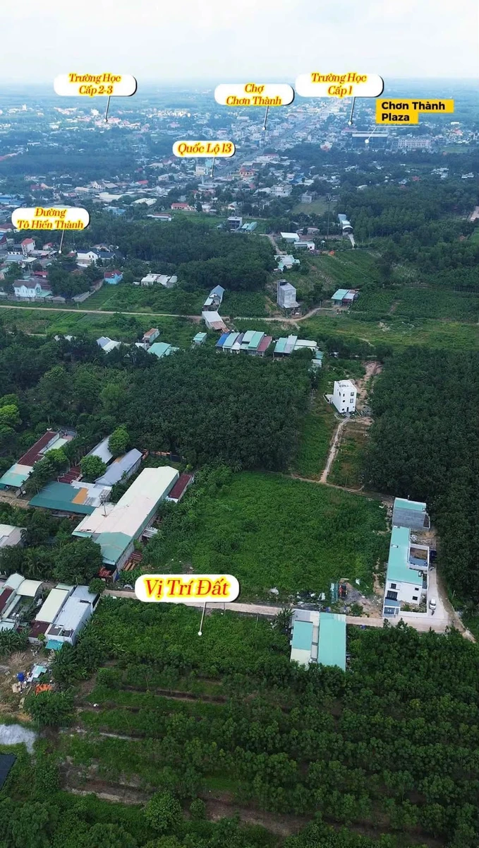 Bán đất mặt tiền D8 Thành Tâm 400m² Chơn Thành 1 tỷ 590 - Ảnh thu nhỏ 4