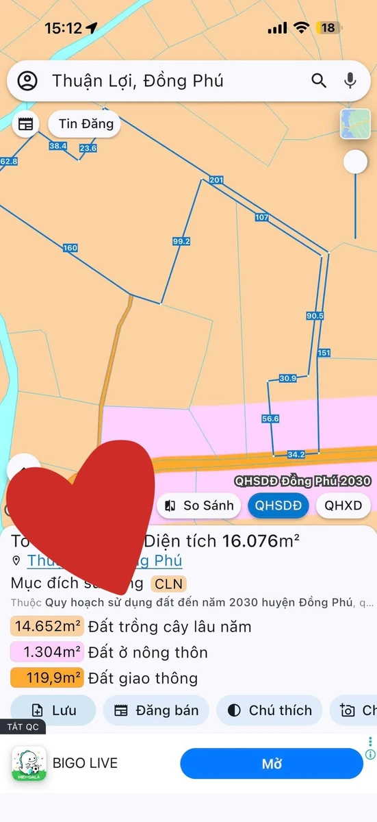 Bán đất cao su 2,1 ha có nhà tặng ở Thuận Phú - Ảnh 1