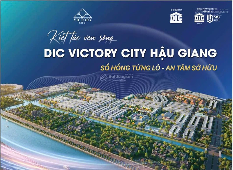 Bán đất nền dự án DIC Victory City, 11,7triệu/m2, 95m2 tại TP. Vị Thanh, Hậu Giang, sổ hồng từng lô