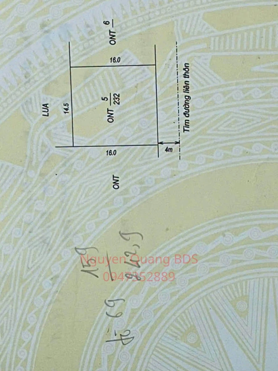 Bán lô đất 232m2 Ninh Thọ, Nam Vân Phong, 1,65 tỷ - Ảnh thu nhỏ 2