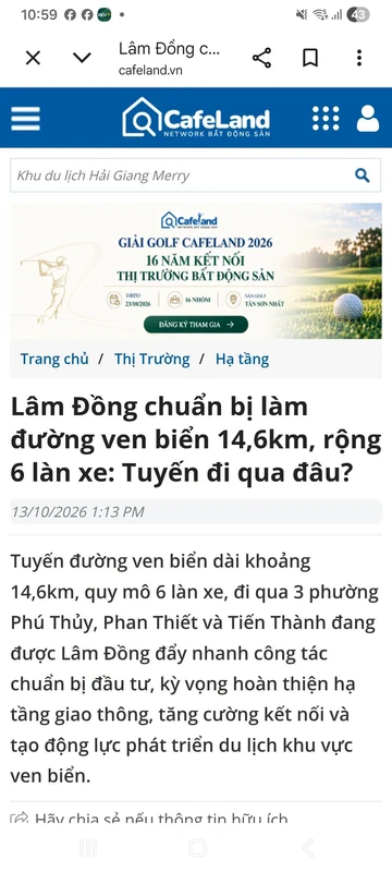 Bán đất TMDV 3500m2 mặt tiền biển Phan Thiết 35 tỷ