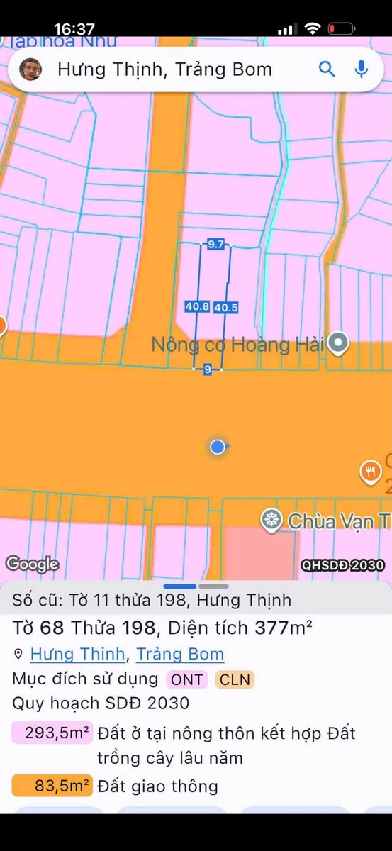 Bán nhà mặt tiền QL1A, ngã ba Sông Thao, Hưng Thịnh, Trảng Bom, đất 377m2, giá 4,2 tỷ - Ảnh thu nhỏ 3