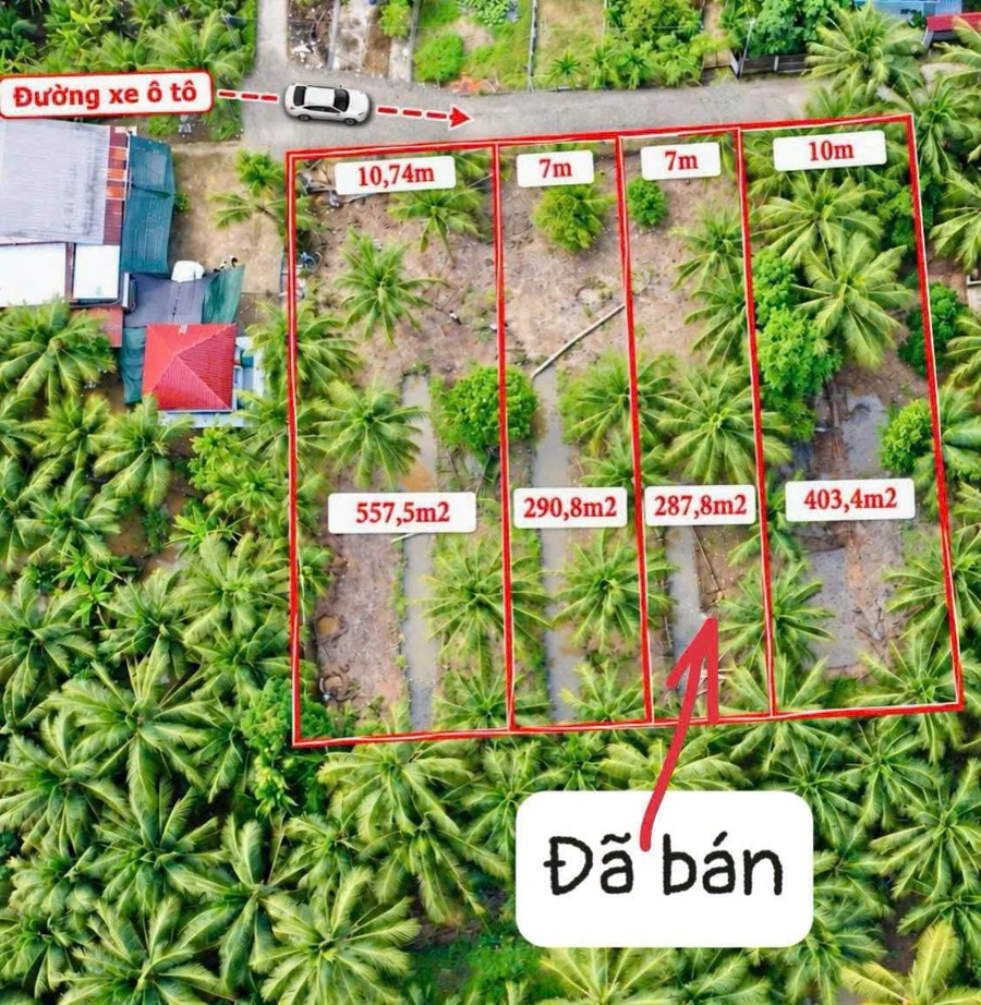 Bán đất 7x40m có 95m2 thổ cư gần trường cấp 2 Tân Thạch, giá 595 triệu - Ảnh 1