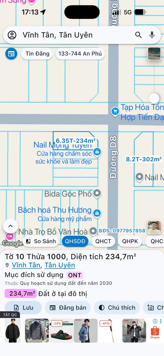 Bán lô góc 2 mặt tiền 240m² gần chợ Vĩnh Tân, Bình Dương 7.2 tỷ - Ảnh 1