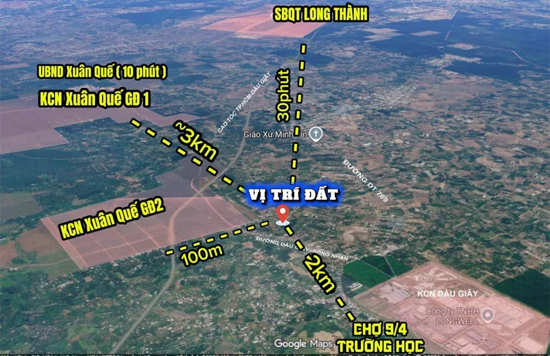 Đất nền liền kề KCN Dầu Giây 140m2 sổ riêng 550 triệu