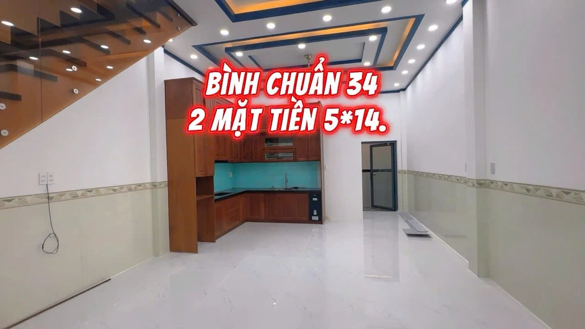 Bán nhà 2 tầng 68m² hai mặt tiền Thuận An 3,4 tỷ - Ảnh thu nhỏ 4