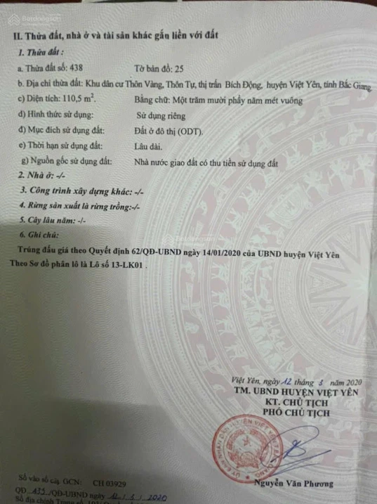 Bán đất mặt phố Bích Động - Phường Việt Yên vị trí đắc địa, kinh doanh được luôn