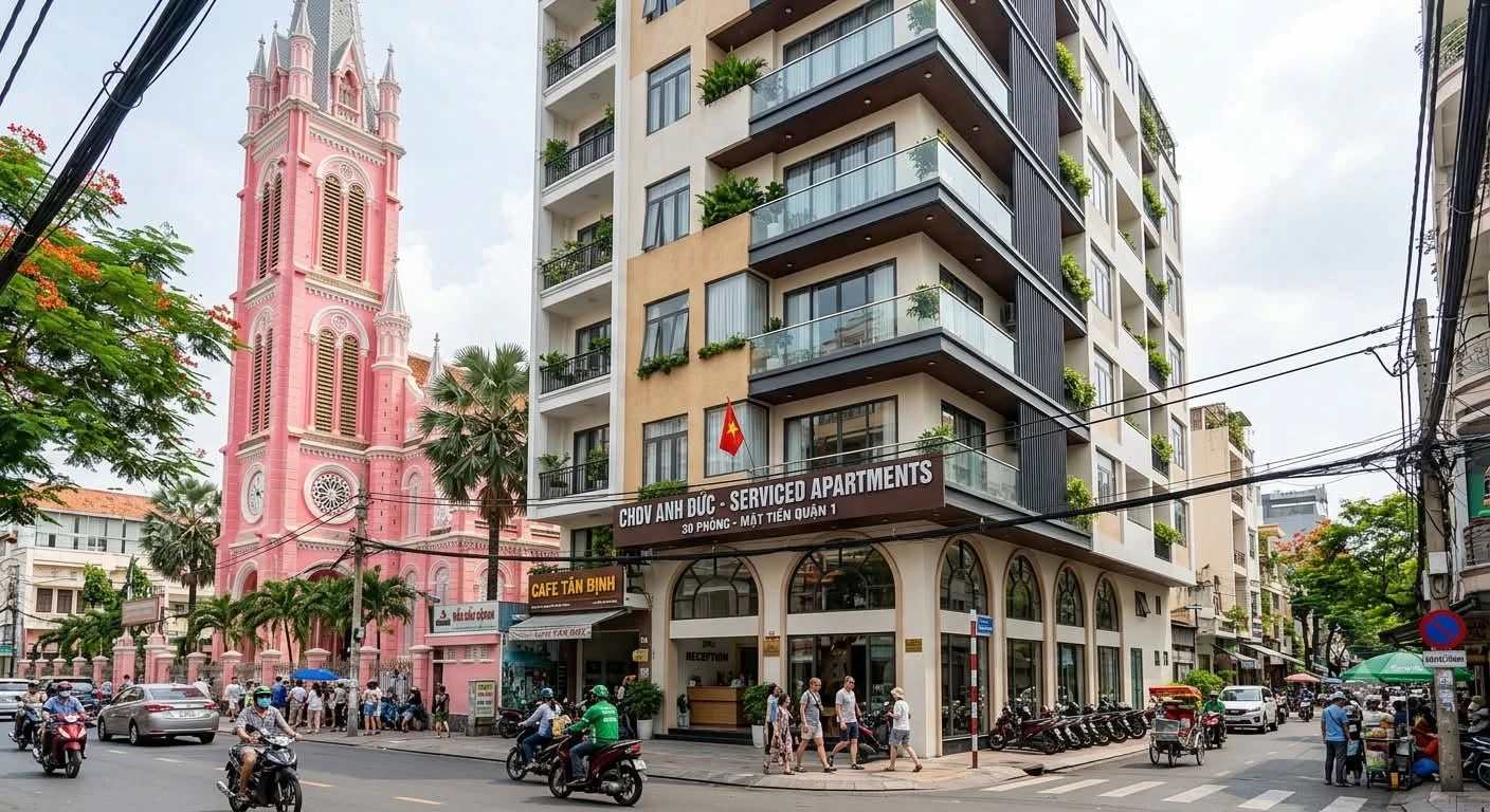 Bán tòa nhà CHDV 30 phòng mặt tiền Nhà thờ Tân Định, Quận 1, 124m² - Ảnh 1