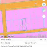 Bán đất thổ cư 73,7 m² trung tâm Phan Thiết 2 tỷ 300 triệu - Ảnh thu nhỏ 2